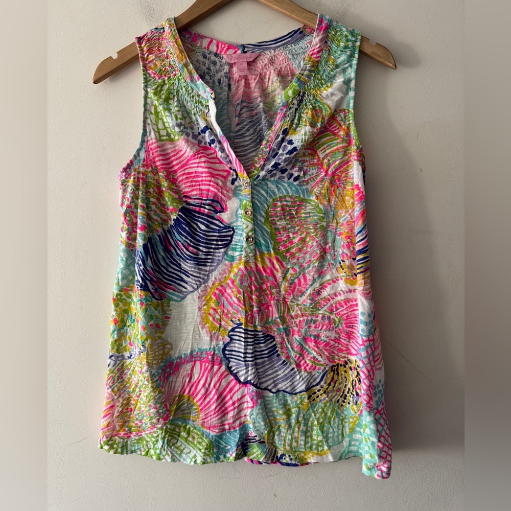 Lilly Pulitzer Essie Tank Top Roar Of The Seas Bright Gorgeous